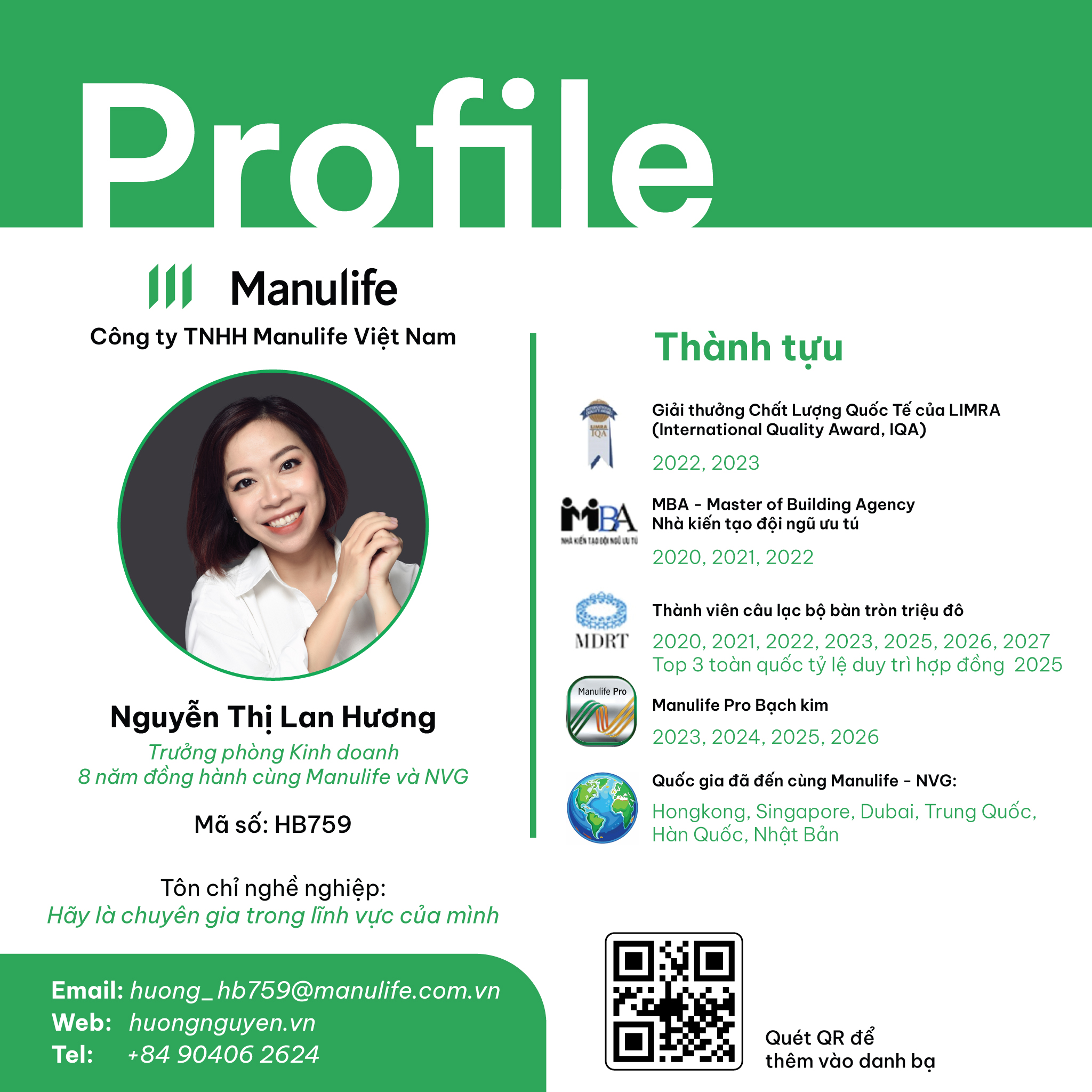Profile Nguyễn Thị Lan Hương